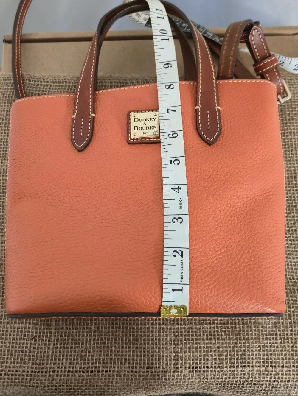 Dooney & Bourke Pebble Leather Orange Tote - Picture 11 of 13